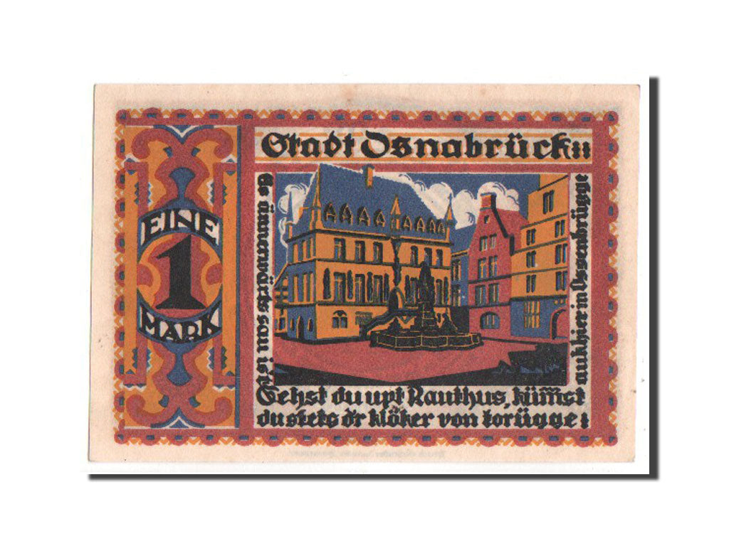 Germany, Osnabruck, 1 Mark, 1921, UNC(63), Mehl #1032.1