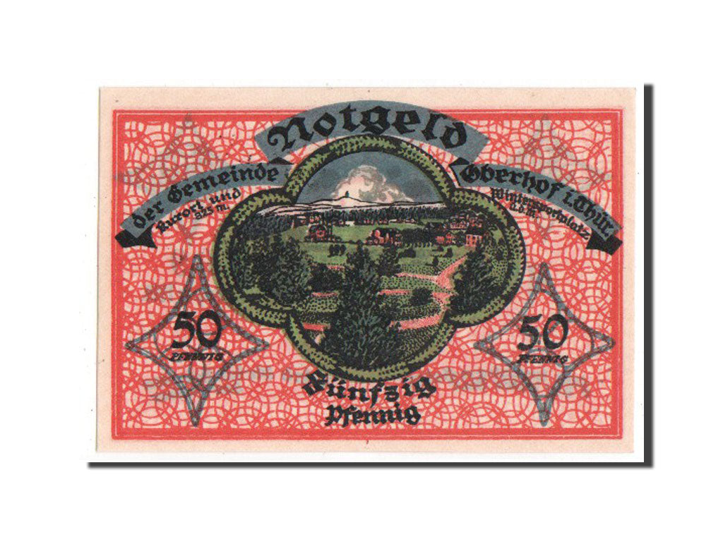 Banknote, Germany, Oberhof Gemeinde, 50 Pfennig, 1919, UNC(63), Mehl:996.1c