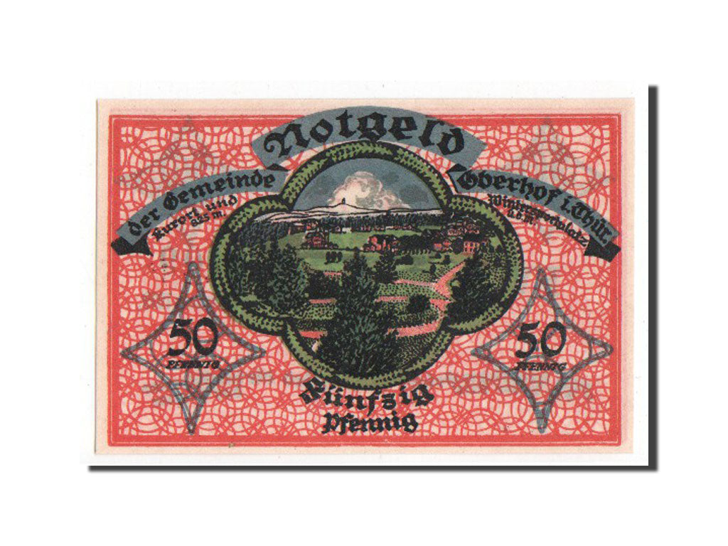Geldschein, Deutschland, Oberhof Gemeinde, 50 Pfennig, 1919, UNZ-, Mehl:996.1c
