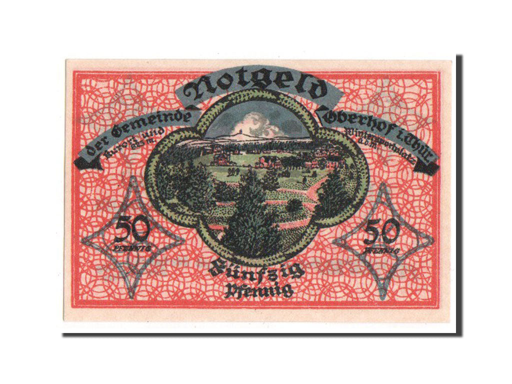 Billet, Allemagne, Oberhof Gemeinde, 50 Pfennig, 1919, SPL, Mehl:996.1c