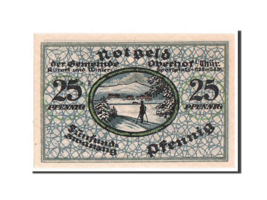 Banknote, Germany, Oberhof Gemeinde, 25 Pfennig, 1919, UNC(63), Mehl:996.1c