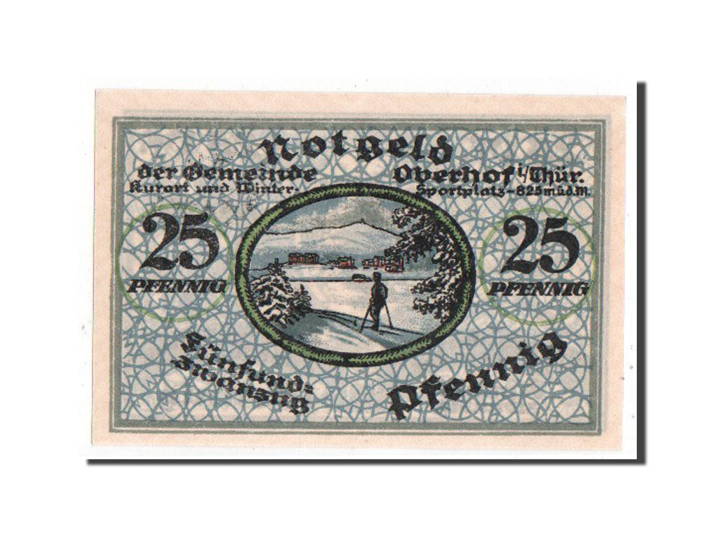 Banknote, Germany, Oberhof Gemeinde, 25 Pfennig, 1919, UNC(63), Mehl:996.1c