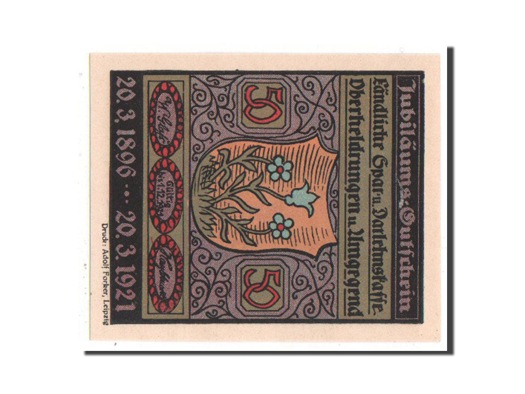 Banknote, Germany, Oberheldrungen, 50 Pfennig, 1921, UNC(65-70), Mehl:995.5