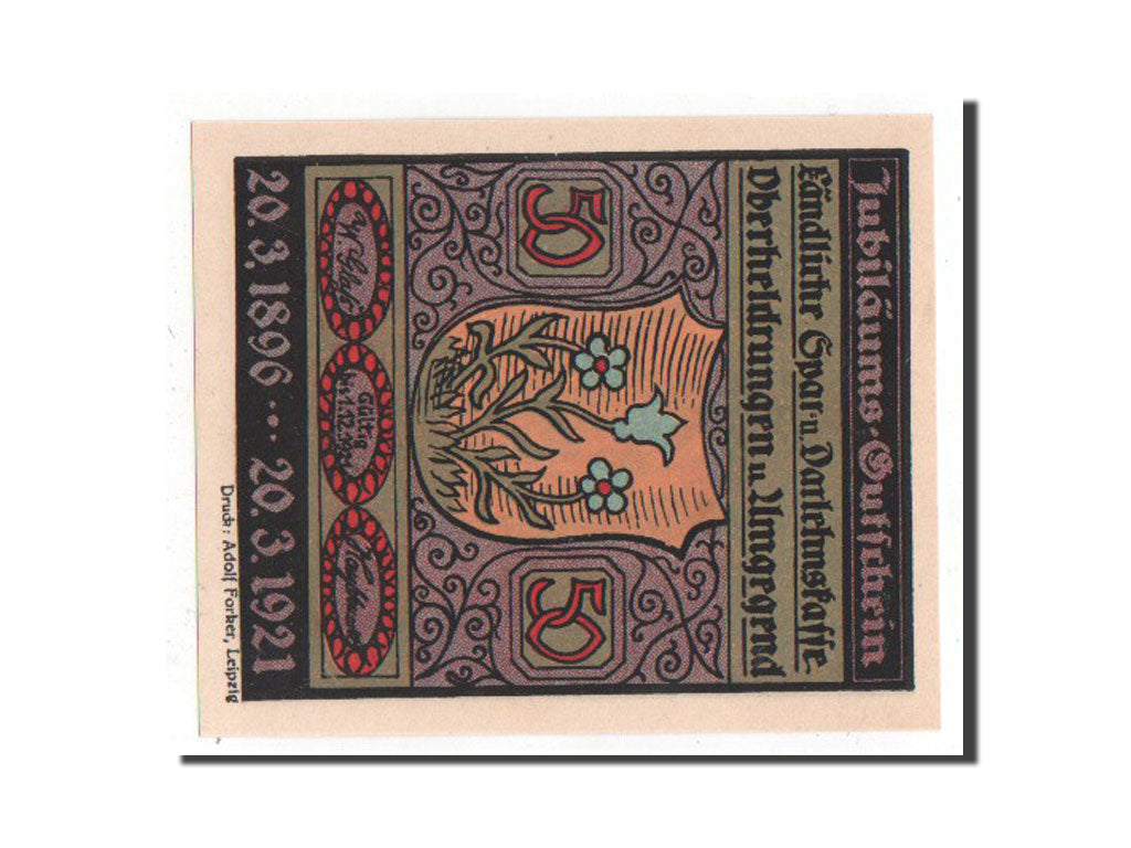 Banknote, Germany, Oberheldrungen, 50 Pfennig, 1921, UNC(65-70), Mehl:995.5