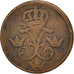 Svezia, Frederick I, Ore, S.M., 1742, B, Rame, KM:416.1