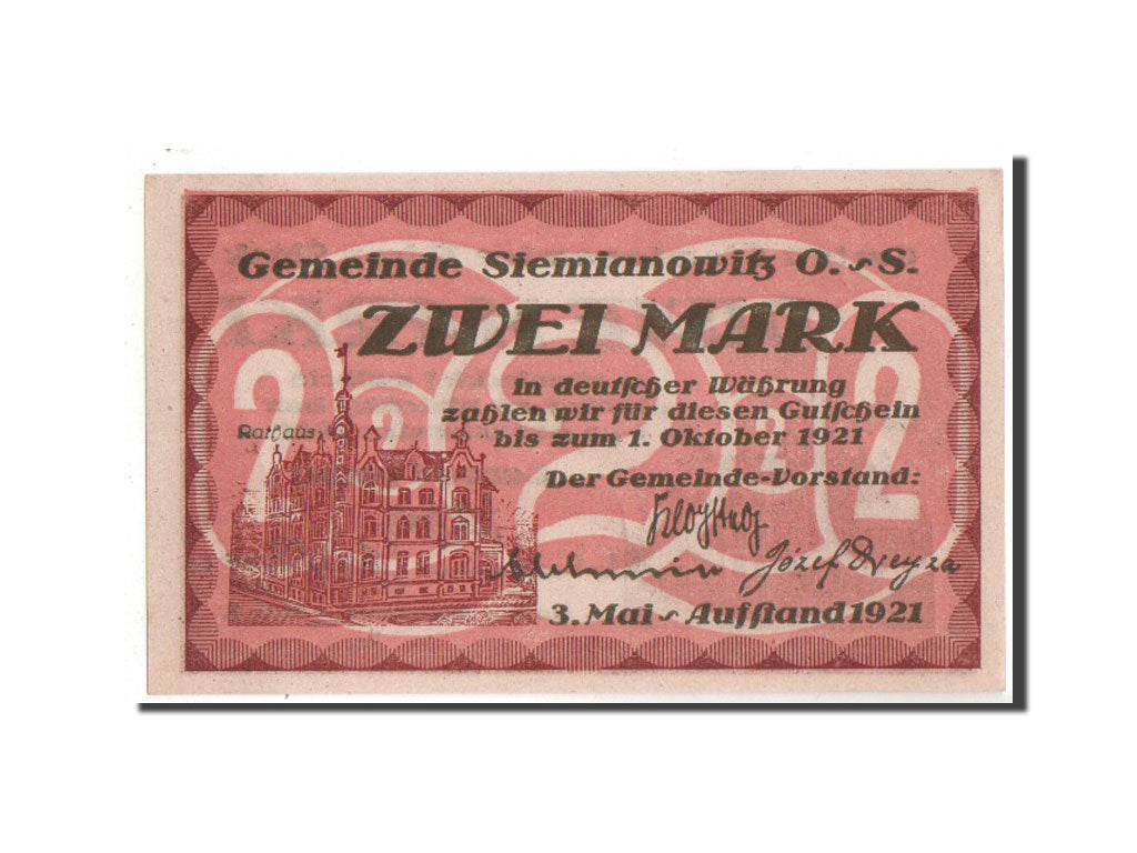 Banknote, Germany, Oberschlesien, 2 Mark, 1921, UNC(63), Mehl:1226.1a