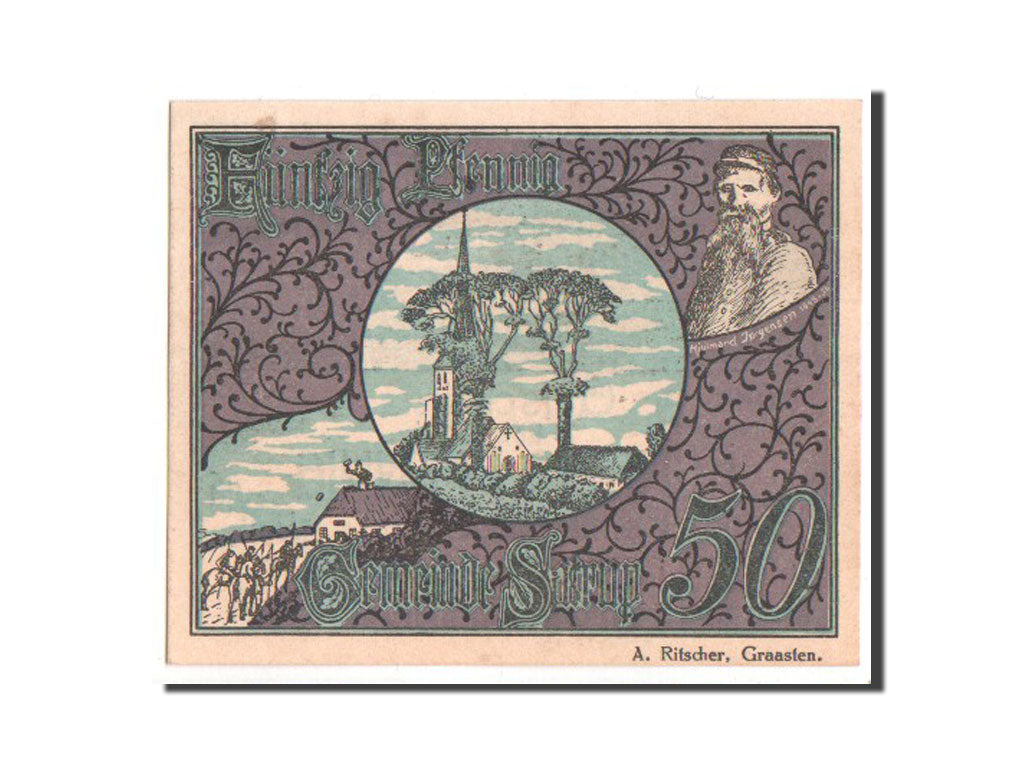 Germany, Satrup, 50 Pfennig, 1920, UNC(63), 11660, Mehl #1168.2d