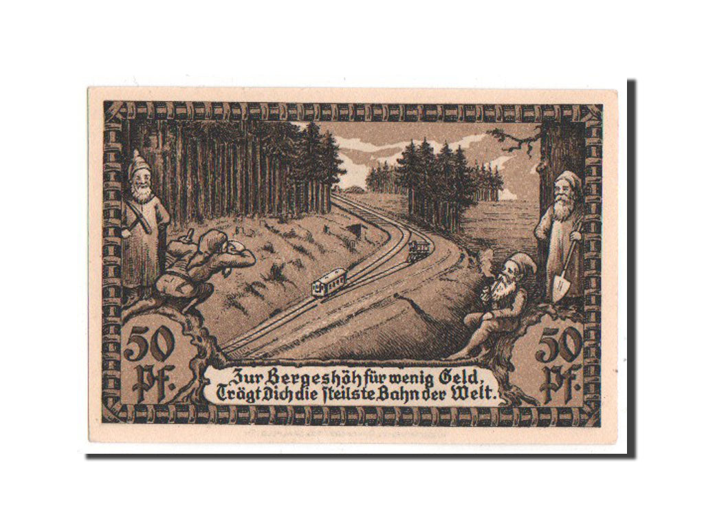 Banknote, Germany, Oberweissbach Cursdorf Deesbach und Lichtenhain, 50 Pfennig