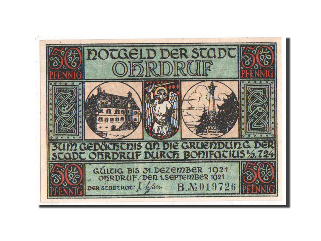 Banknote, Germany, Ohrdruf Stadt, 50 Pfennig, 1921, UNC(63), Mehl:1012.4