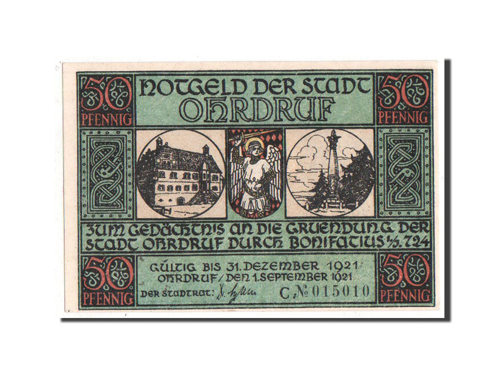 Banknote, Germany, Ohrdruf Stadt, 50 Pfennig, 1921, UNC(63), Mehl:1012.4