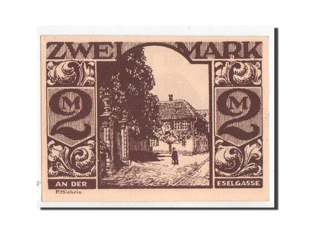 Banknote, Germany, Paderborn Stadt, 2 Mark, 1921, UNC(63), Mehl:1043.7