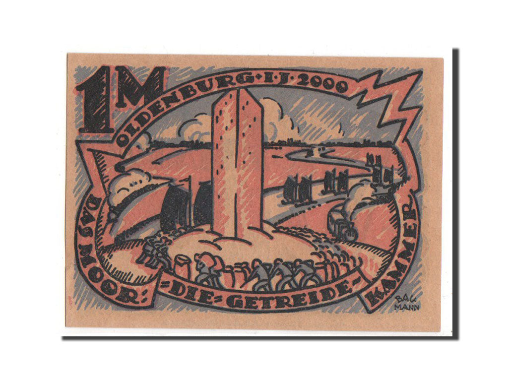 Banknote, Germany, Oldenburg, 1 Mark, 1922, AU(55-58), Mehl:1018.1