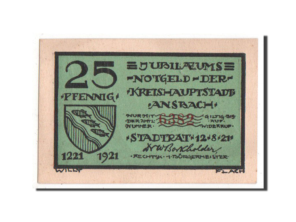 Banknote, Germany, Bayern, 25 Pfennig, 1921, UNC(63), Mehl:35.1a