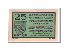 Banknote, Germany, Bayern, 25 Pfennig, 1921, UNC(63), Mehl:35.1a