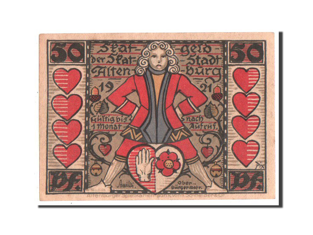 Billet, Allemagne, Altenburg Stadt, 50 Pfennig, 1921, SPL, Mehl:21.2