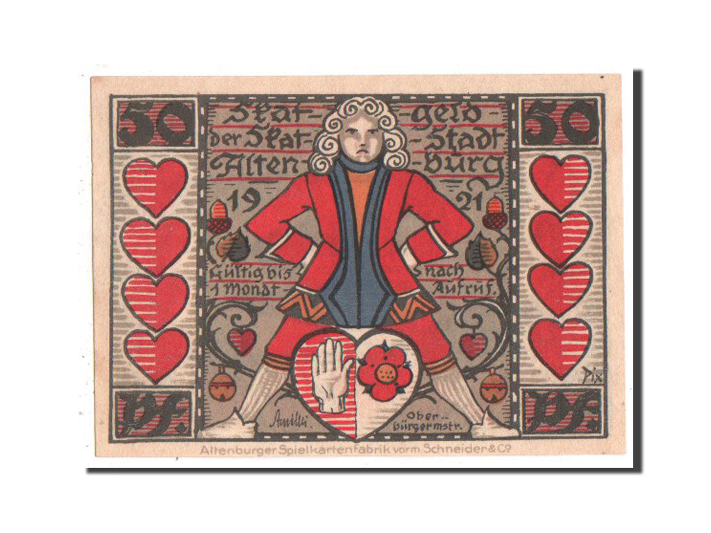 Billet, Allemagne, Altenburg Stadt, 50 Pfennig, 1921, SPL, Mehl:21.2
