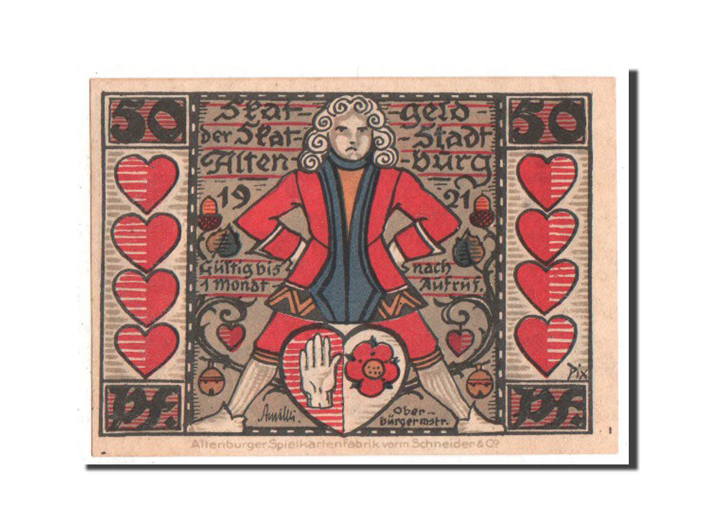 Banknote, Germany, Altenburg Stadt, 50 Pfennig, 1921, UNC(63), Mehl:21.2