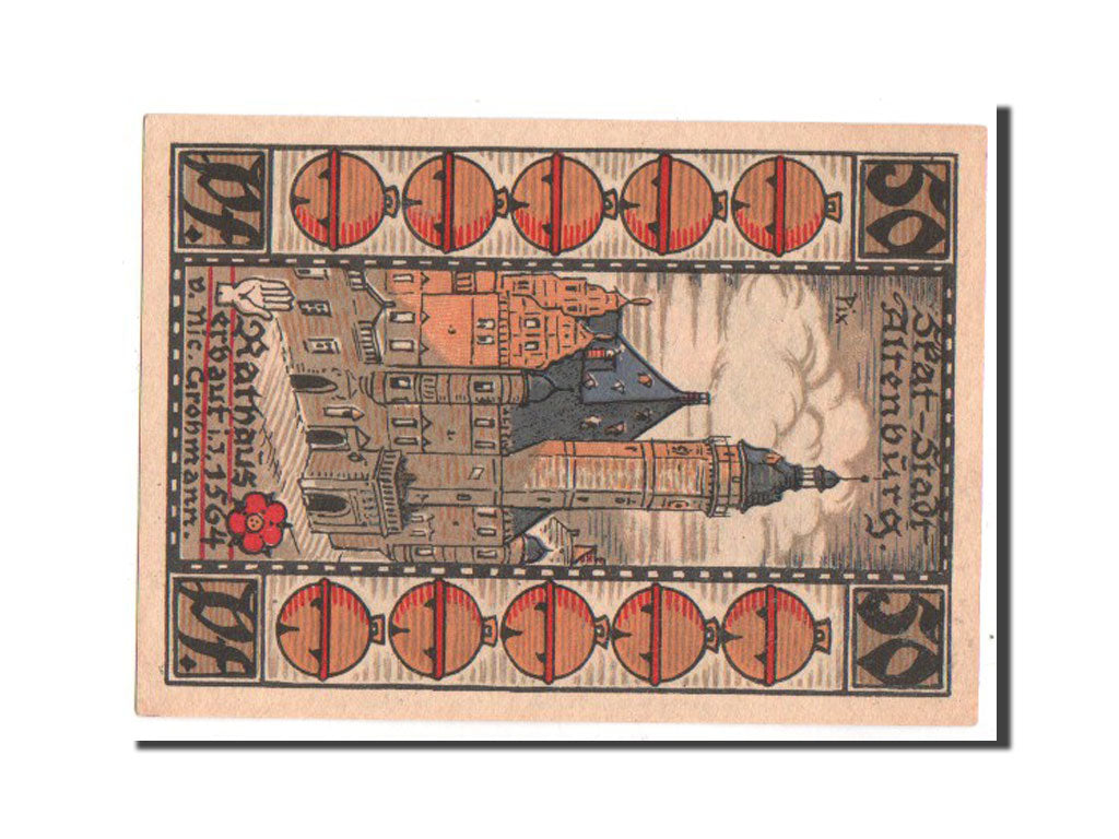 Banconote, Germania, Altenburg Stadt, 50 Pfennig, 1921, SPL, Mehl:21.2