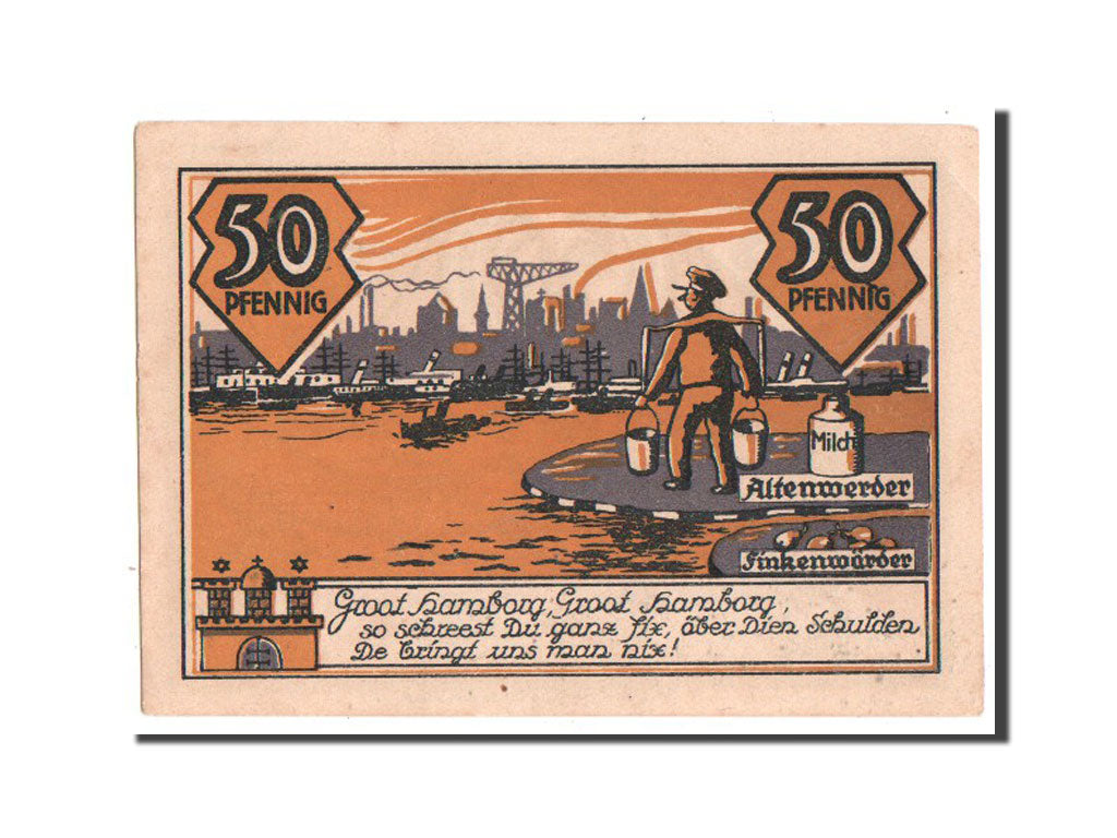 Germany, Hannover, 50 Pfennig, 1921, UNC(60-62), Mehl #25.1b