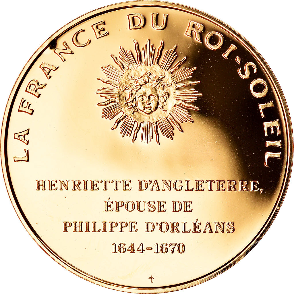 France, Medal, Henriette d'Angleterre, La France du Roi Soleil, MS(63), Vermeil
