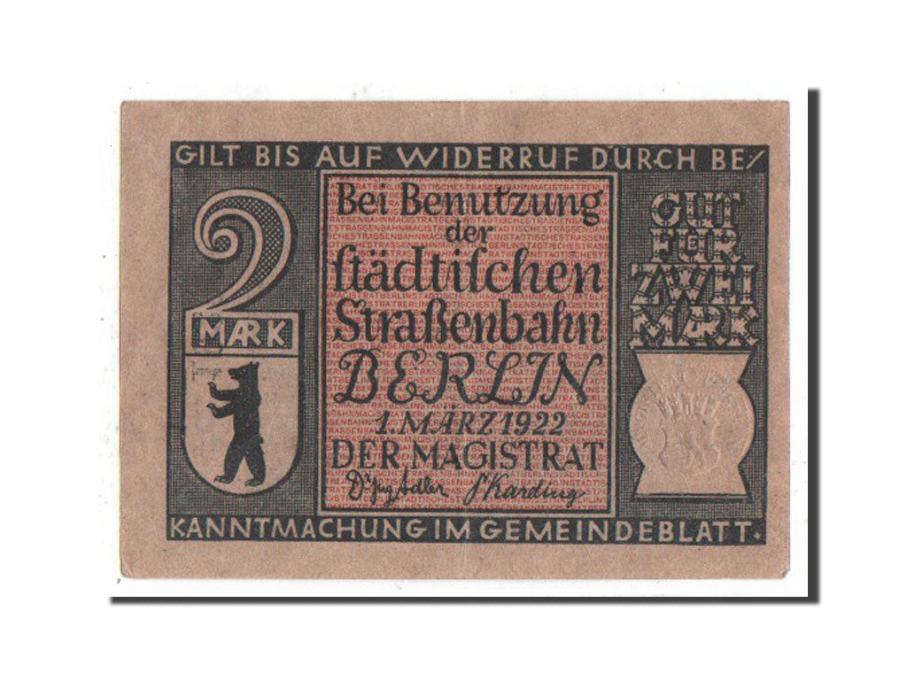 Banknote, Germany, Berlin Stadt, 2 Mark, 1921, UNC(63), Mehl:92.3