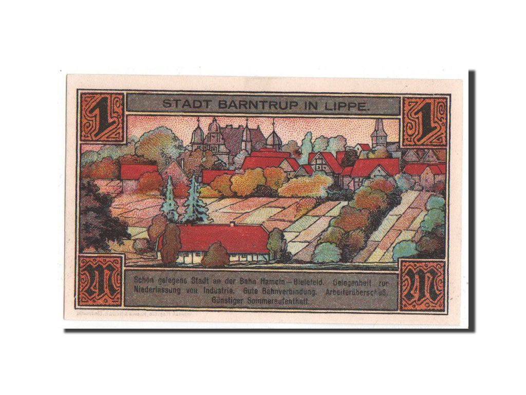 Banknote, Germany, Barntrup Stadt, 1 Mark, 1921, UNC(63), Mehl:66.2