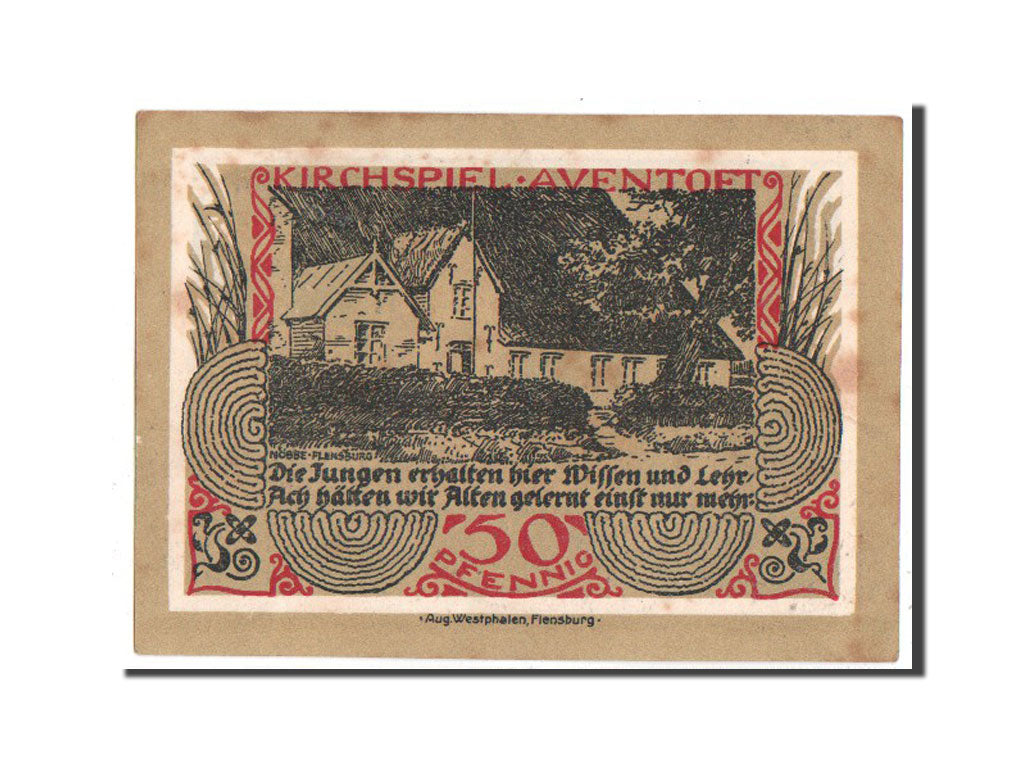 Germany, Aventoft Kirchenvorstand, 50 Pfennig, 1921, UNC(63), Mehl #57.1