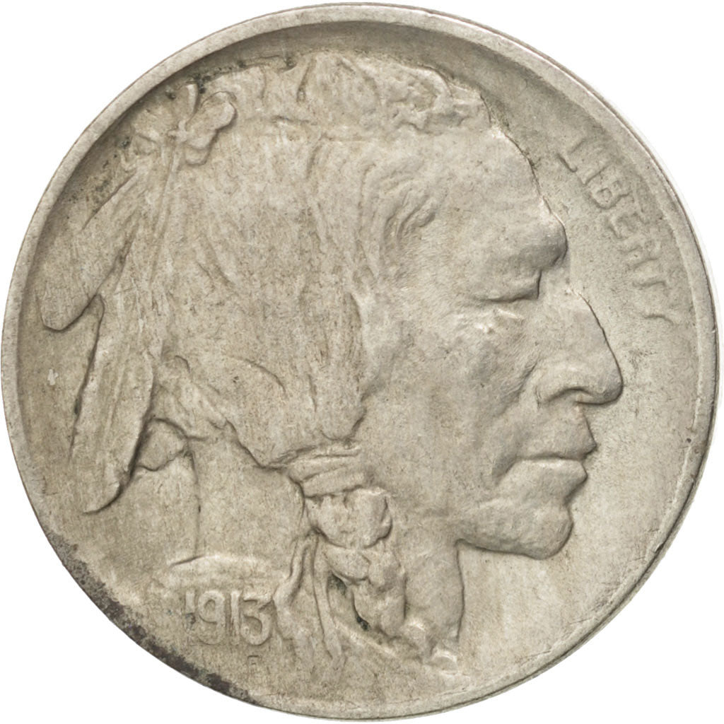 UNITED STATES, Buffalo Nickel, 5 Cents, 1913, U.S. Mint, KM #133, EF(40-45),...