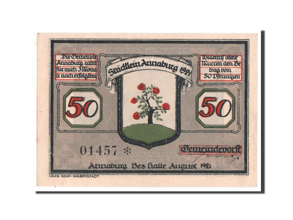 Banknote, Germany, Annaburg Stadt, 50 Pfennig, 1921, UNC(63), Mehl:34.1