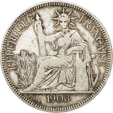 Indocina francese, Piastre, 1903, Paris, MB+, Argento, KM:5a.1, Lecompte:286