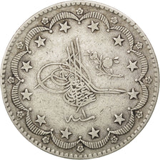 Turchia, Abdul Hamid II, 20 Kurush, 1876, Qustantiniyah, BB, Argento, KM:722