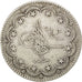 Turchia, Abdul Hamid II, 20 Kurush, 1876, Qustantiniyah, BB, Argento, KM:722
