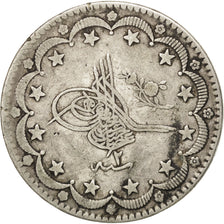 Turquie, Abdul Hamid II, 20 Kurush, 1877 (AH 1293/2), Qustantiniyah, KM 722