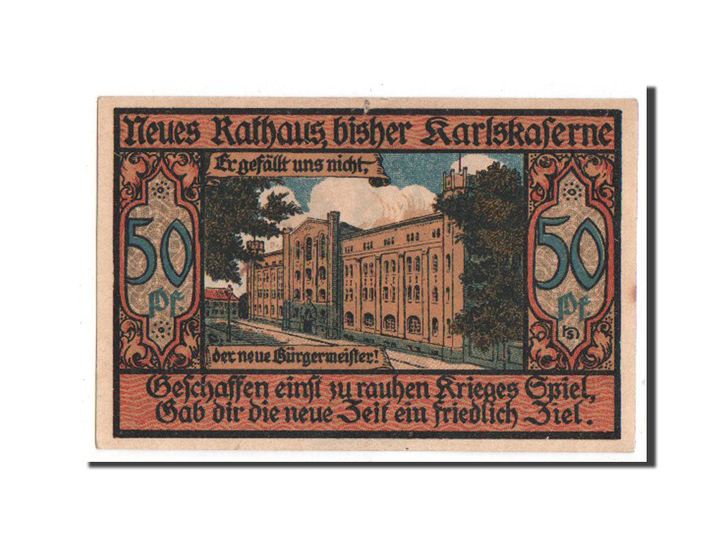 Germany, Bernburg Stadt, 50 Pfennig, 1921, UNC(63), 39013, Mehl #95.2a