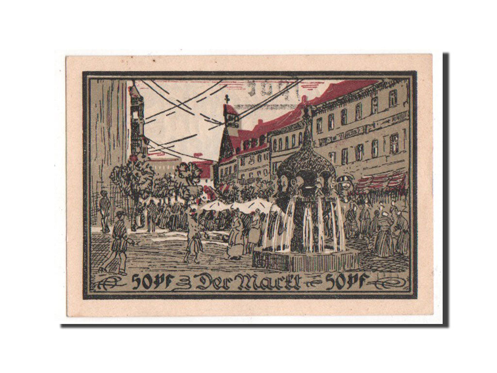 Banknote, Germany, Aschersleben, 50 Pfennig, 1921, UNC(63), Mehl:50.3