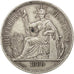 FRENCH INDO-CHINA, Piastre, 1886, Paris, KM #5, AU(50-53), Silver, Lecompte...
