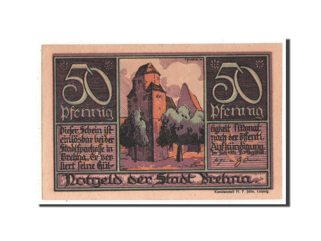Banknote, Germany, Provinz Sachsen, 50 Pfennig, 1921, UNC(63), Mehl:160.3