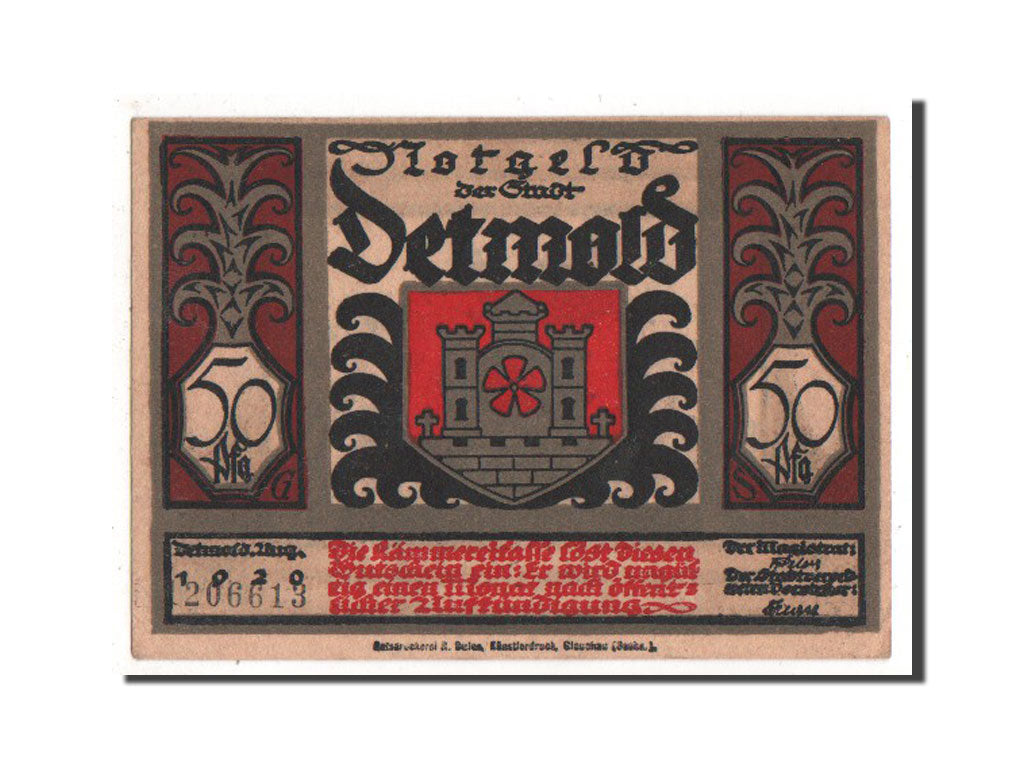 Banknote, Germany, Lippe in Detmold, 50 Pfennig, 1920, UNC(60-62), Mehl:268.8