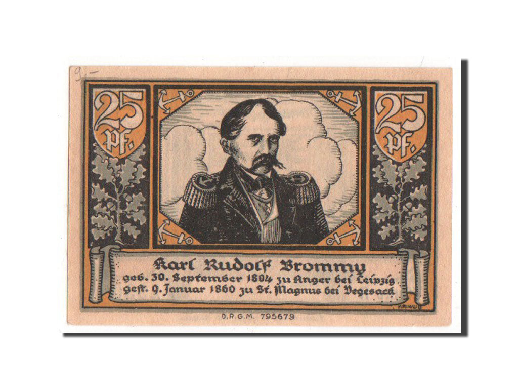 Banknote, Germany, Brake Stadtische Sparkasse, 25 Pfennig, 1922, UNC(63)