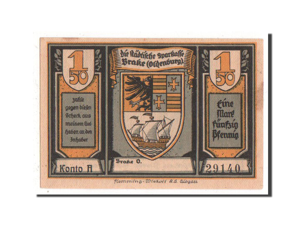 Banconote, Germania, Oldenburg, 1.5 Mark, 1922, SPL, Mehl:149.1a