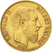 BELGIUM, 20 Francs, 20 Frank, 1867, KM #32, AU(50-53), Gold, 6.46