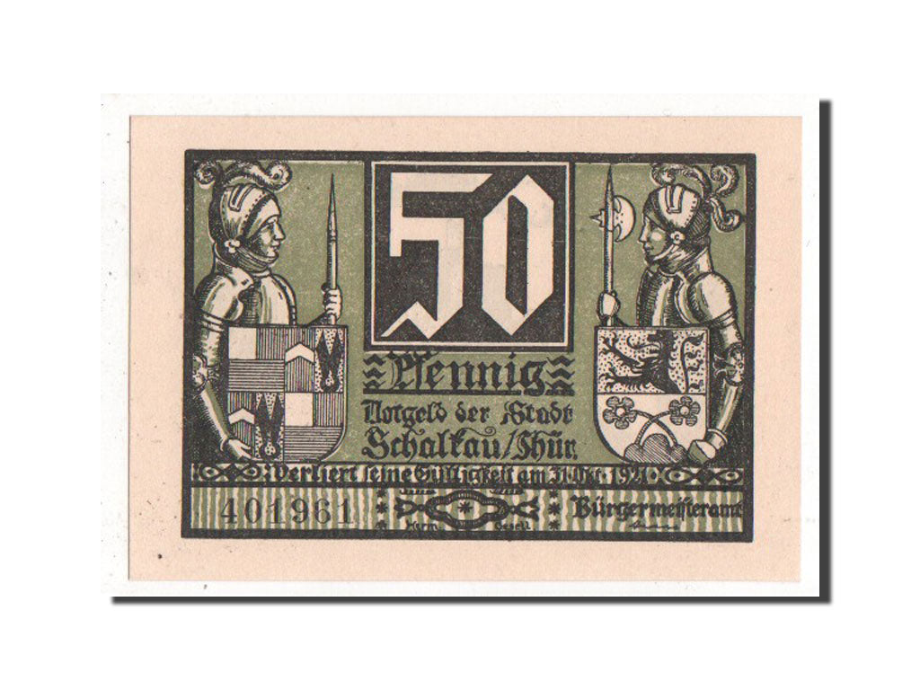 Banknote, Germany, Schaltau Thur, 50 Pfennig, 1921, UNC(63), Mehl:1171