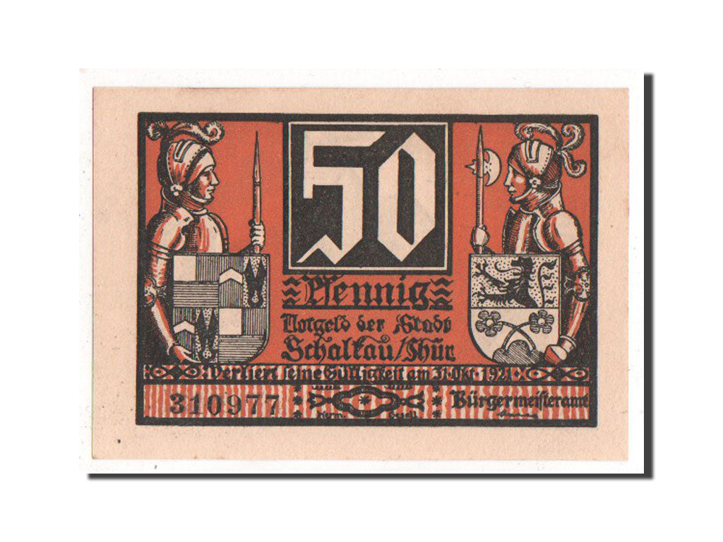 Banknote, Germany, Schaltau Thur, 50 Pfennig, 1921, UNC(63), Mehl:1171