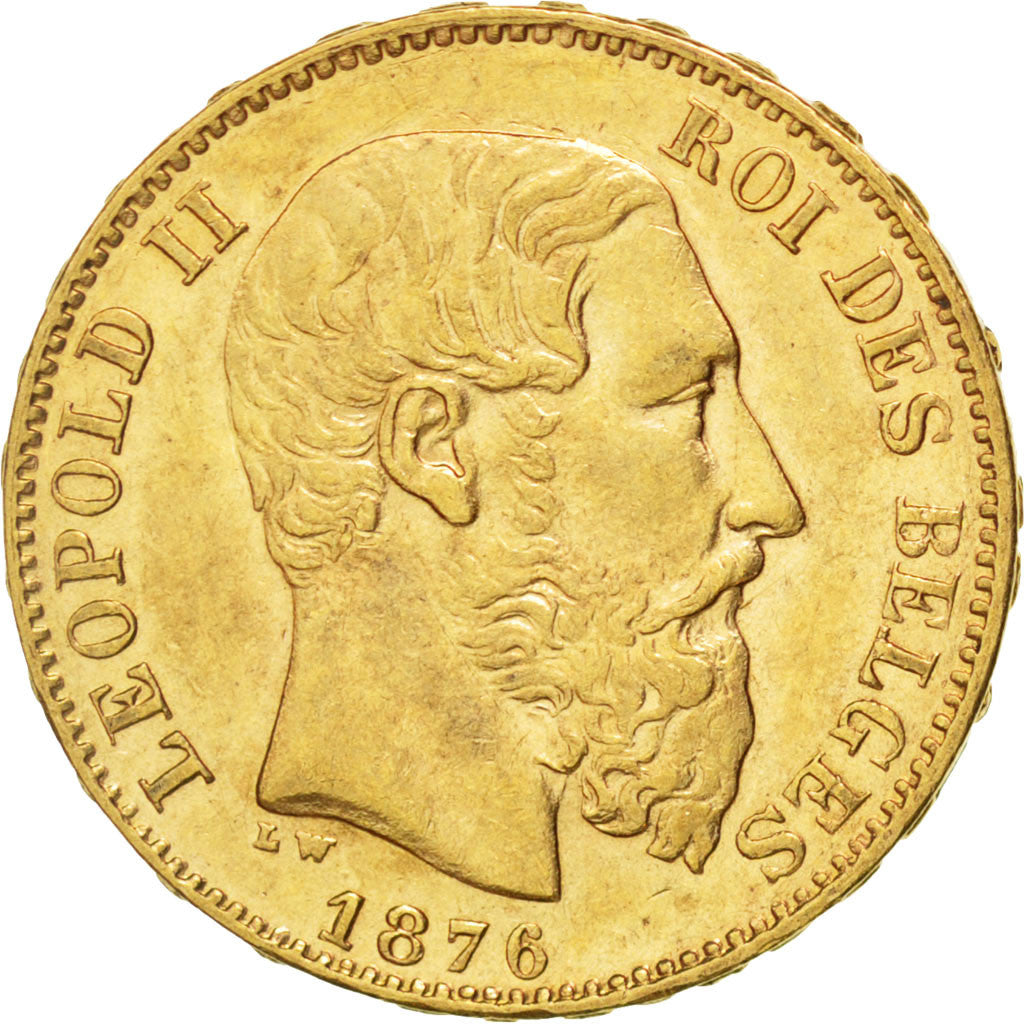 Belgique, Léopold II, 20 Francs, 1876, KM 37