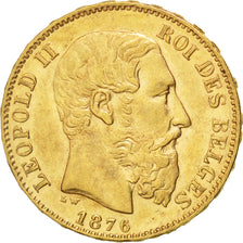 Belgique, Léopold II, 20 Francs, 1876, KM 37