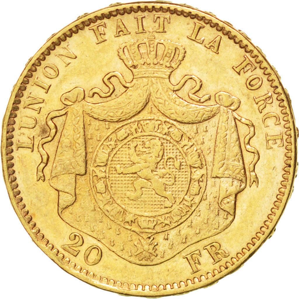 Belgique, Léopold II, 20 Francs, 1876, KM 37