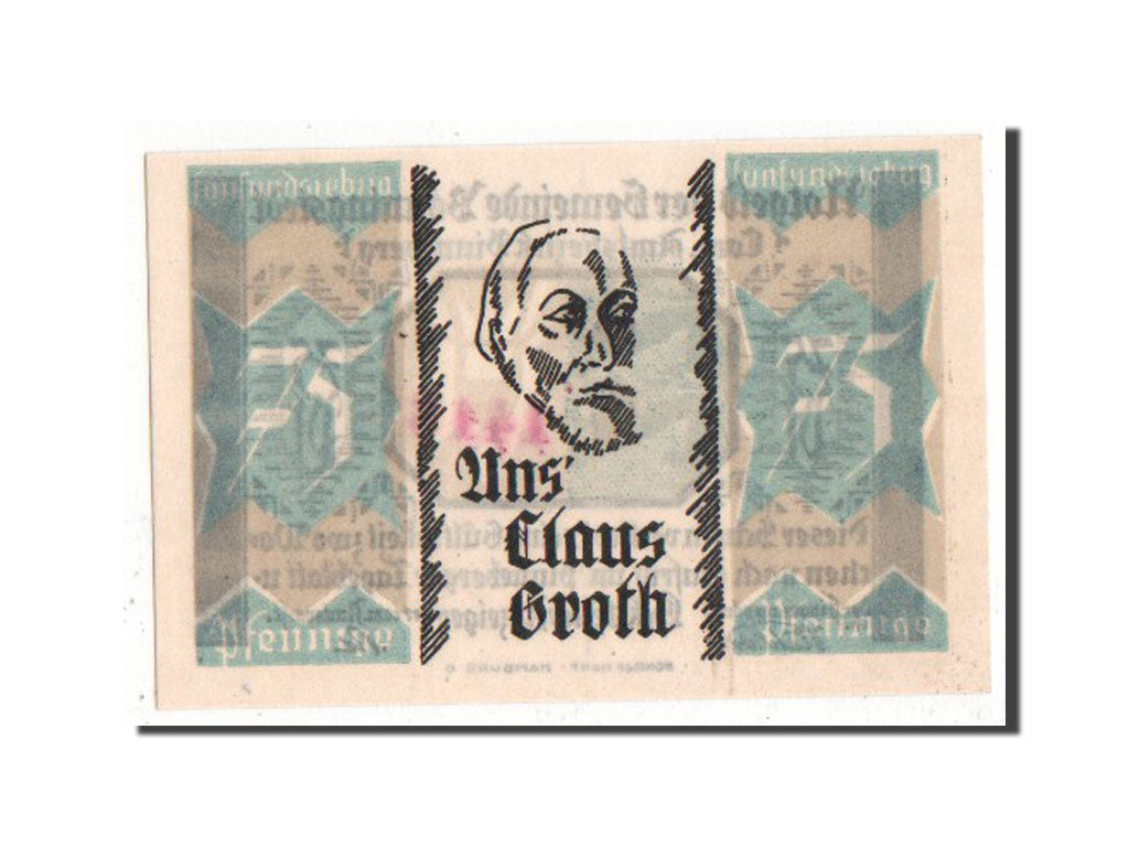 Banknote, Germany, Schleswig-Holstein, 75 Pfennig, 1921, UNC(63), Mehl:133.1a