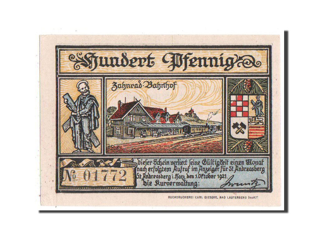 Germany, Hannover, 100 Pfennig, 1921, UNC(63), 01772, Mehl #1164.1c