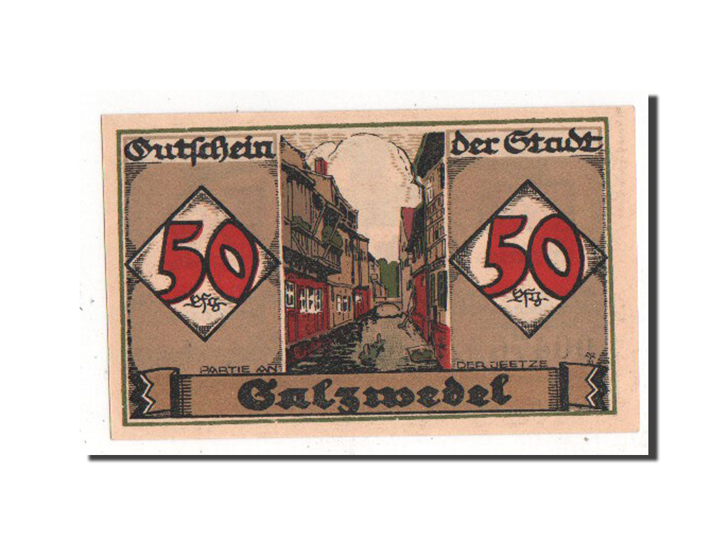 Banknote, Germany, Salzwedel, 50 Pfennig, 1921, UNC(63), Mehl:1162.2a