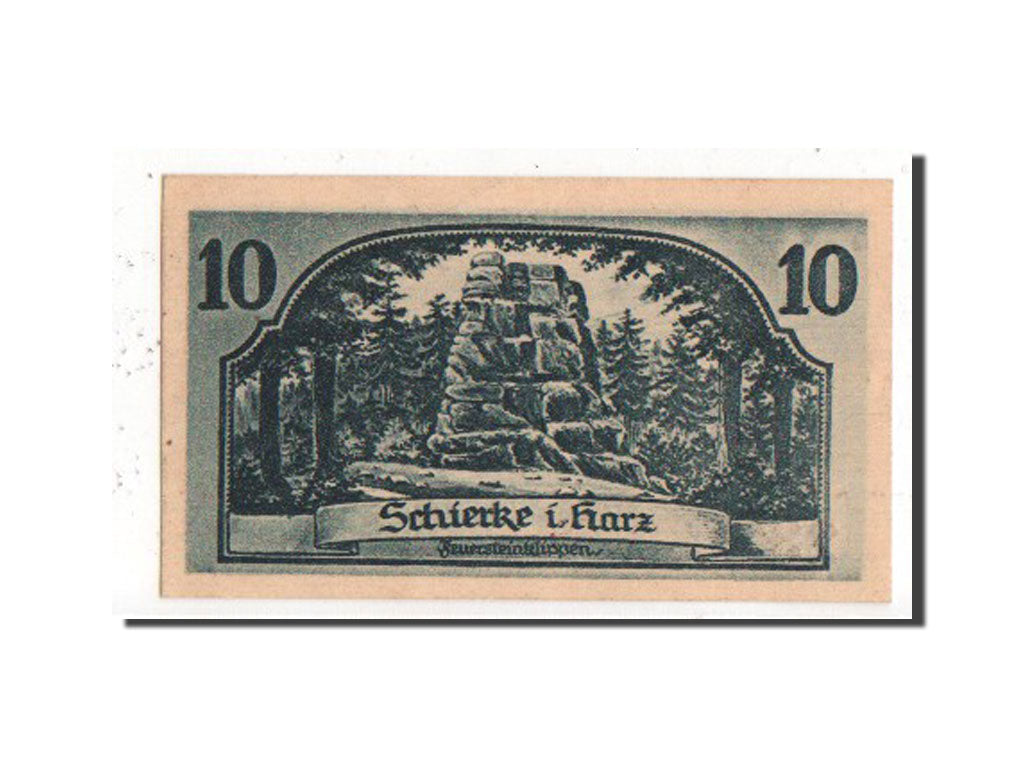 Banknote, Germany, Schierke, 10 Pfennig, 1921, UNC(63), Mehl:1178.1c